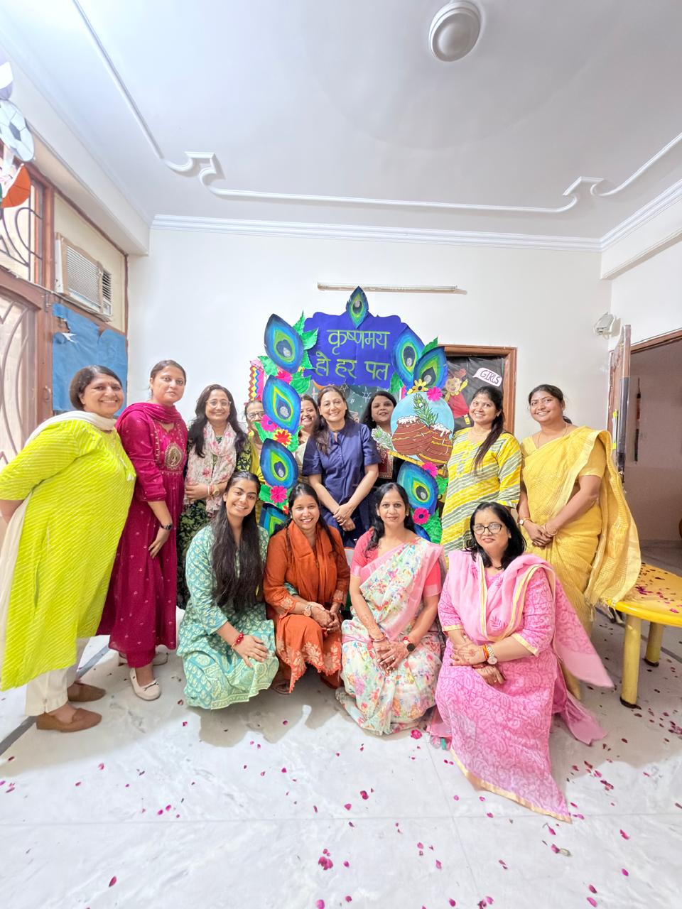 The teaching team at a Janmashtami celebration